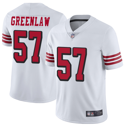 San Francisco 49ers Limited White Men Dre Greenlaw NFL Jersey #57 Rush Vapor Untouchable->san francisco 49ers->NFL Jersey